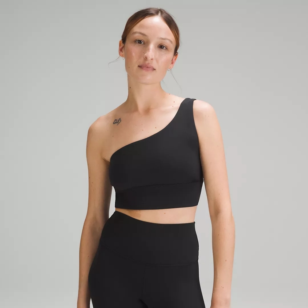 lululemon Align Asymmetrical Bra, Size 4, Black